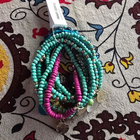 Colorful Beaded Bracelet Set - Picture 1 of 4